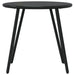 Garden Coffee Tables 2 Pcs Round Black Powder-coated Steel