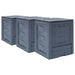 Garden Composters 3 Pcs Grey 60x60x73 Cm 780 l Xinkxb