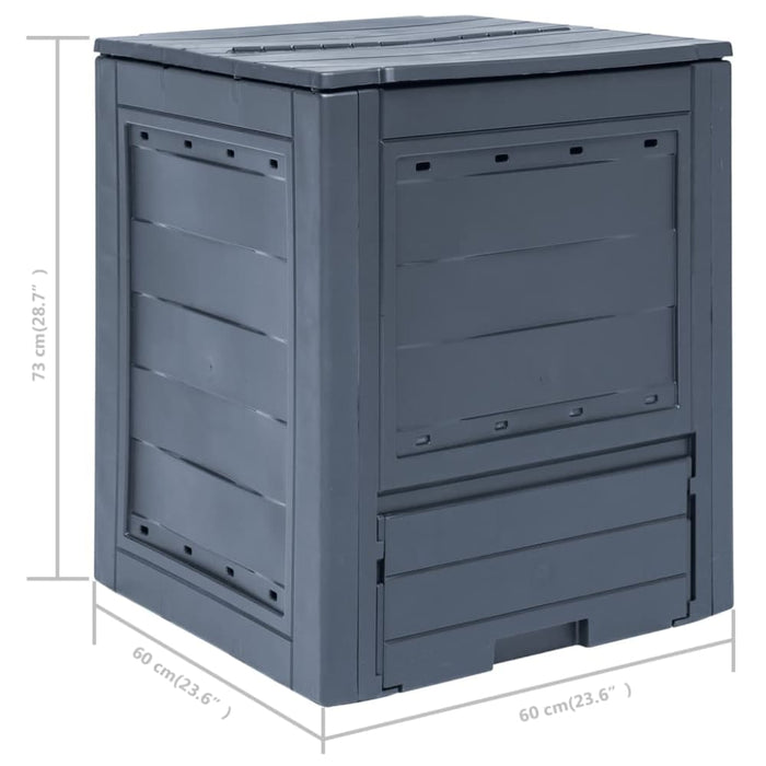 Garden Composters 3 Pcs Grey 60x60x73 Cm 780 l Xinkxb