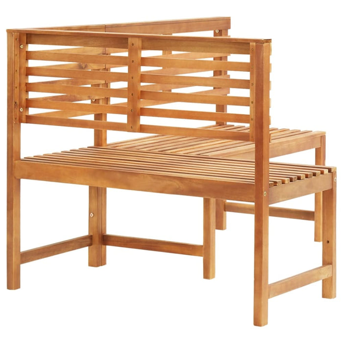 Garden Corner Bench 140 Cm Solid Acacia Wood Toxaxx