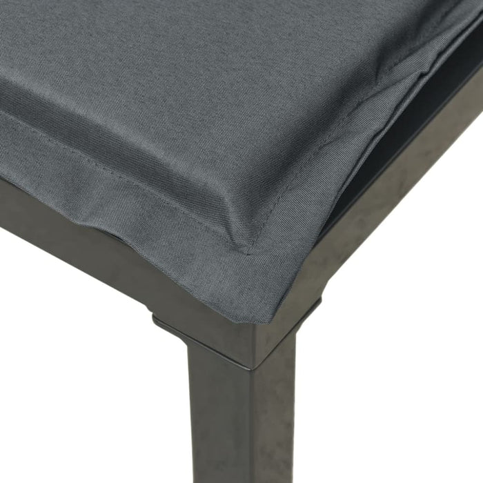 Garden Corner Chair With Cushions Black And Grey Poly