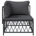 Garden Corner Sofa With Cushions Anthracite Woven Fabric