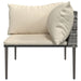 Garden Corner Sofa With Cushions Grey Poly Rattan Tlaoxt