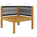 Garden Corner Sofas 2 Pcs With Cushions Solid Acacia Wood