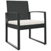 Garden Dining Chairs 2 Pcs Black Pp Rattan Tlbxbt