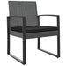 Garden Dining Chairs 2 Pcs Dark Grey Pp Rattan Tlbxbp