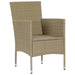 Garden Dining Chairs 2 Pcs Poly Rattan Beige Tobppt