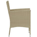 Garden Dining Chairs 2 Pcs Poly Rattan Beige Tobppt