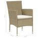 Garden Dining Chairs 2 Pcs Poly Rattan Beige Tobppt