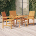 Garden Dining Chairs 3 Pcs Solid Wood Acacia Tlxxxn