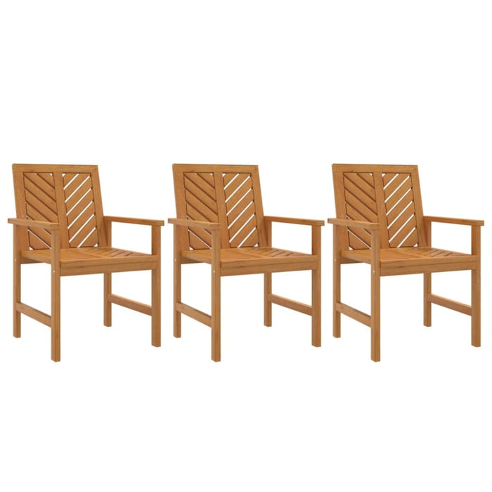 Garden Dining Chairs 3 Pcs Solid Wood Acacia Tlxxxn