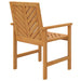 Garden Dining Chairs 3 Pcs Solid Wood Acacia Tlxxxn