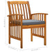 Garden Dining Chairs 4 Pcs With Cushions Solid Wood Acacia