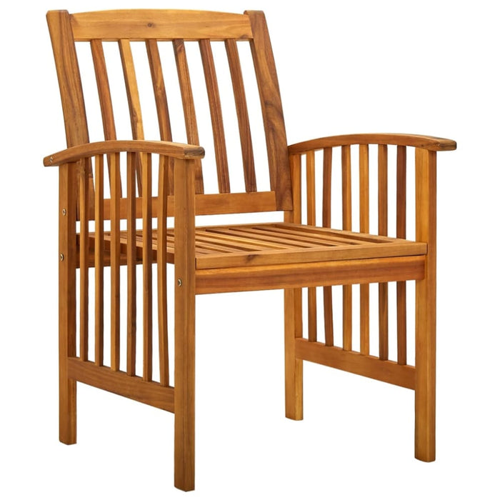 Garden Dining Chairs 4 Pcs With Cushions Solid Wood Acacia