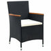 Garden Dining Chairs 4 Pcs Poly Rattan Black Tollkp