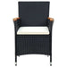 Garden Dining Chairs 4 Pcs Poly Rattan Black Tollkp