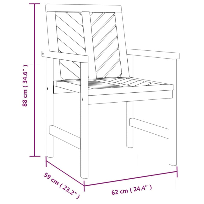 Garden Dining Chairs 4 Pcs Solid Wood Acacia Toppkip