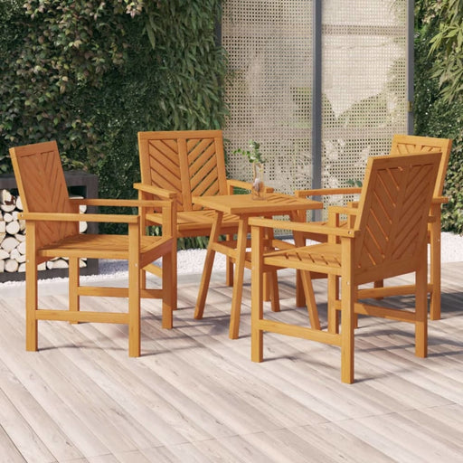 Garden Dining Chairs 4 Pcs Solid Wood Acacia Toppkip