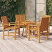 Garden Dining Chairs 4 Pcs Solid Wood Acacia Toppkip