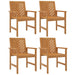 Garden Dining Chairs 4 Pcs Solid Wood Acacia Toppkip