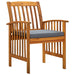 Garden Dining Chairs 8 Pcs With Cushions Solid Wood Acacia