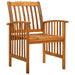 Garden Dining Chairs 8 Pcs With Cushions Solid Wood Acacia