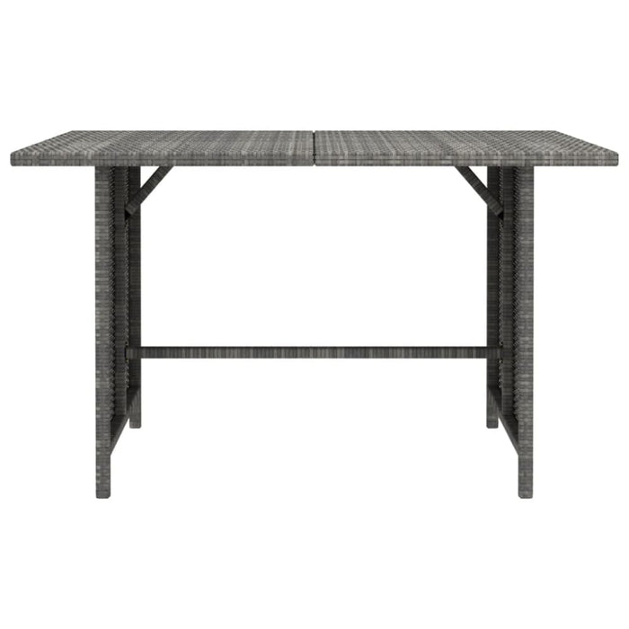 Garden Dining Table Grey 110x70x65 Cm Poly Rattan Totaki