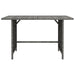 Garden Dining Table Grey 110x70x65 Cm Poly Rattan Totaki