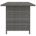 Garden Dining Table Grey 110x70x65 Cm Poly Rattan Totaki