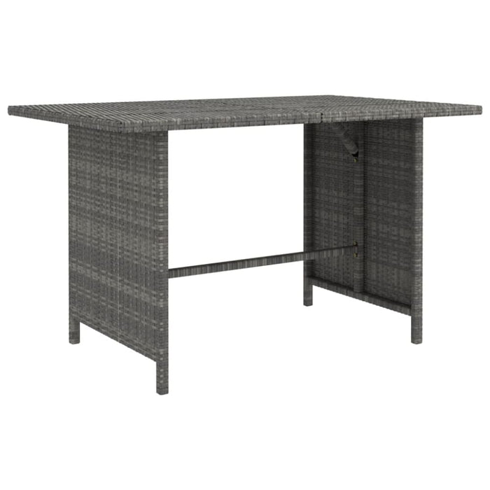 Garden Dining Table Grey 110x70x65 Cm Poly Rattan Totaki