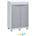 Garden Dustbin with 3 Bags Light Grey 65x38x102 Cm Aplio