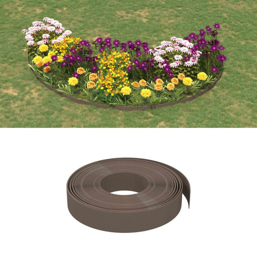 Garden Edging Brown 10 m Cm Polyethylene Opatkp