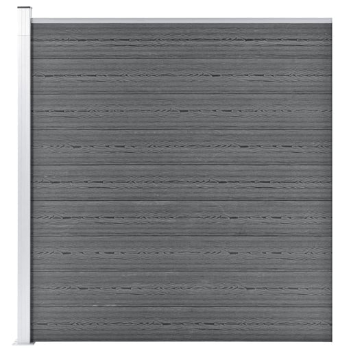 Garden Fence Wpc 175x186 Cm Grey Akblk