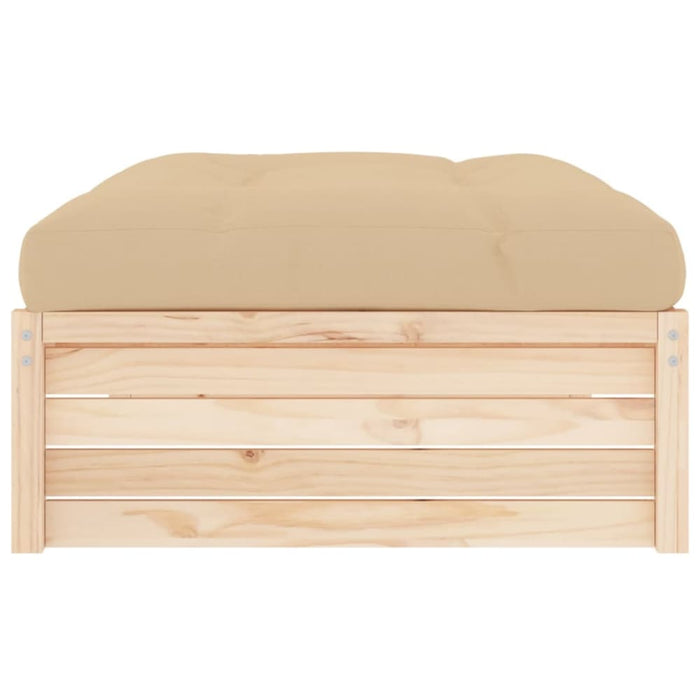 Garden Footstool 120x80 Cm Solid Wood Pine Nxpilp