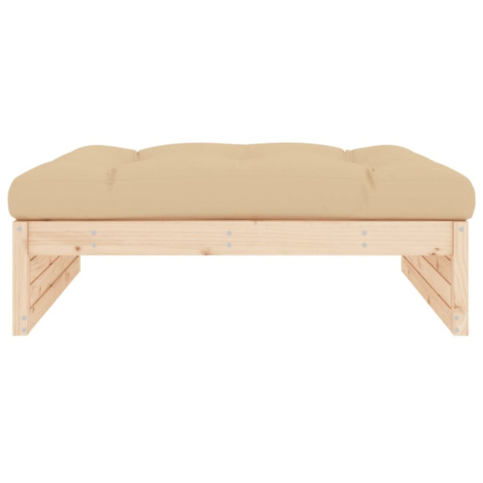 Garden Footstool 120x80 Cm Solid Wood Pine Nxpilp