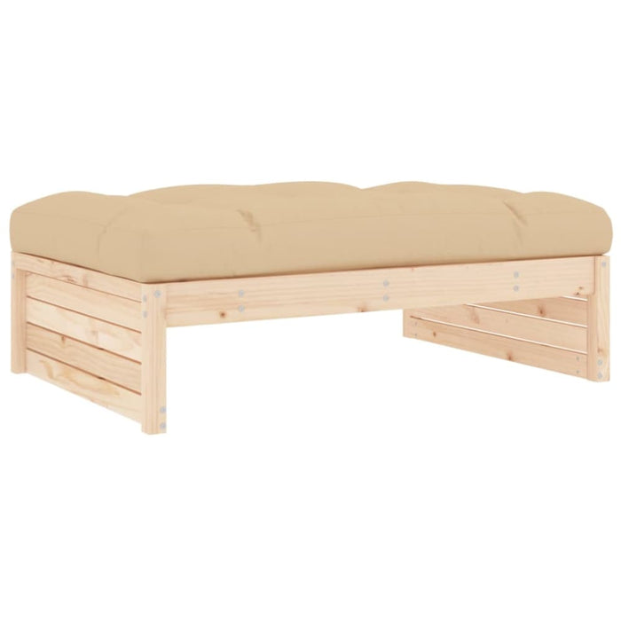 Garden Footstool 120x80 Cm Solid Wood Pine Nxpilp