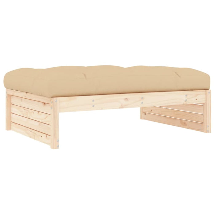 Garden Footstool 120x80 Cm Solid Wood Pine Nxpilp