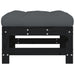 Garden Footstool With Cushion Black Solid Wood Pine Nxplio