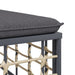 Garden Footstool With Dark Grey Cushion Poly Rattan Tlaotl