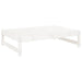 Garden Footstool White 120x80 Cm Solid Wood Pine Nxpitn