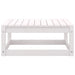 Garden Footstools With Cushions 2 Pcs White Solid Pinewood