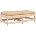 Garden Footstools With Cushions 2pcs Solid Wood Pine Nxppnt