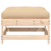 Garden Footstools With Cushions 2pcs Solid Wood Pine Nxppnt