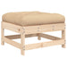 Garden Footstools With Cushions 2pcs Solid Wood Pine Nxppnt