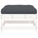 Garden Footstools With Cushions 2pcs White Solid Wood Pine