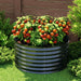 Garden Bed Galvanised Raised Steel Planter Box Round 90x45cm