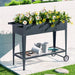 Garden Bed Galvanised Steel Raised Planter Box 100x40x80cm