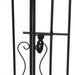 Garden Gate Black 121x8x120 Cm Wrought Iron Tltato