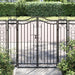 Garden Gate Black 121x8x120 Cm Wrought Iron Tltato