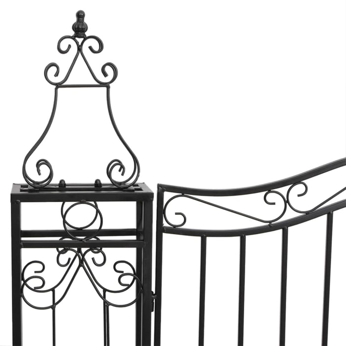 Garden Gate Black 121x8x150 Cm Wrought Iron Tltatx